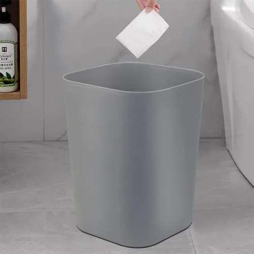 Vista 3 de Besli Bote de basura pequeño de 2 galones para baño, dormitorio, cocina, oficina, paquete de 3 (gris)