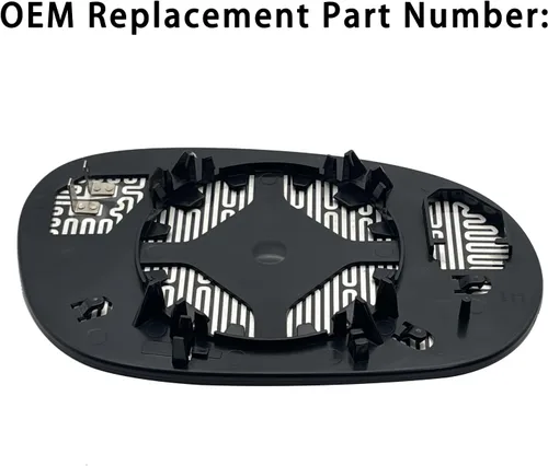 Vista 7 de Reemplazo de vidrio de espejo lateral del conductor izquierdo con calefacción para 2008 2009 2010 2011 2012 2013 2014 2015 Dodge Challenger