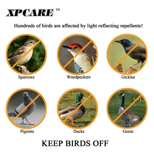 Vista 5 de XPCARE Cinta adhesiva reflectante de arcoíris de 350 pies x 2 pulgadas para evitar que los pájaros golpeen las ventanas