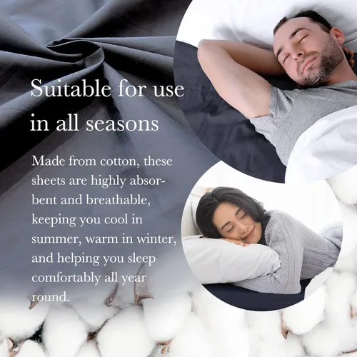 Vista 5 de FULI Sábanas bajeras 100% algodón, funda de colchón de futón japonés, sofá futón, sábana de cama, fabricada en Japón (gris oscuro, King)