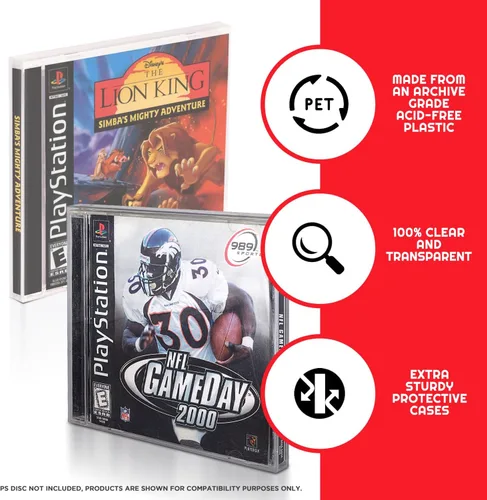 Vista 7 de Protector de caja de juegos compatible con CD Jewel Games, PS1 Games Clear Case Bolsas de venta al por menor a granel de 0.014 in Estuche