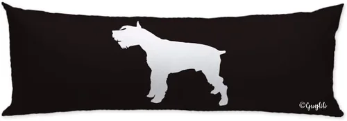 Vista 10 de Funda de almohada con silueta de galgo italiano, color blanco, con cremallera, para decoración del hogar, sofá, cama, 20 x 54 pulgadas