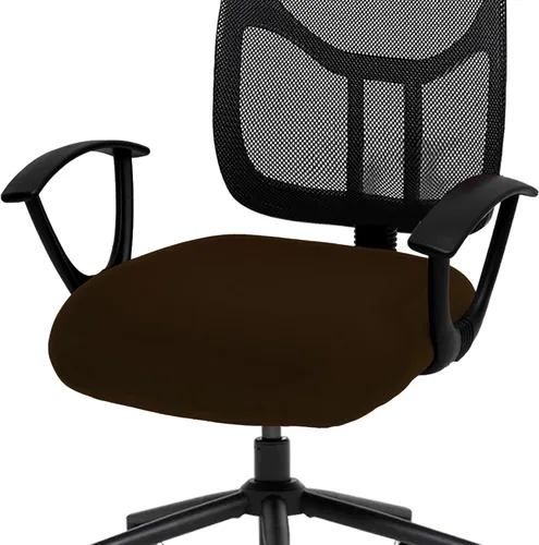 Vista 120 de Fundas elásticas resistentes al agua para sillas de computadora - Protectores lavables para respaldo giratorio y asiento para mascotas - Negro