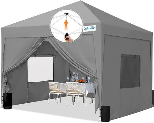 Vista 10 de Quictent Tienda de campaña desplegable de privacidad de 6.6 x 6.6 pulgadas con paredes laterales y ventanas ventiladas enrollables, fácil