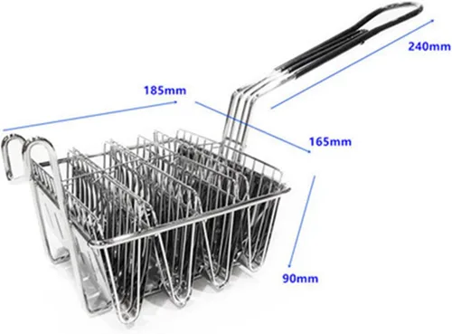Vista 7 de Gazechimp Soporte para tacos de acero inoxidable para freidora de tacos con 4 carcasas