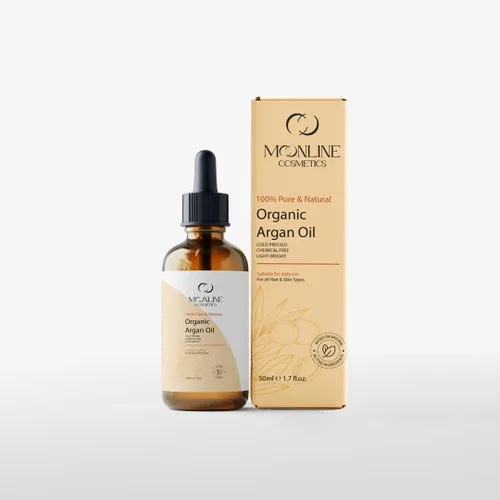 Aceite de argán marroquí orgánico puro para el cabello, la cara y la piel. Promueve el crecimiento del cabello y la piel suave (certificado por