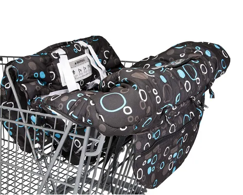 Vista 2 de Funda prémium para carrito de compras y funda para silla alta, fácil instalación, sistema de arnés, amortiguación suave y cómoda, tamaño universal