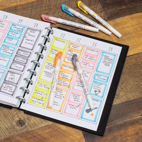 Vista 9 de Zebra Pen Mildliner 79505 - Bolígrafo de doble punta, punta ultrafina, colores de tinta amigables, multicolor, paquete de 5