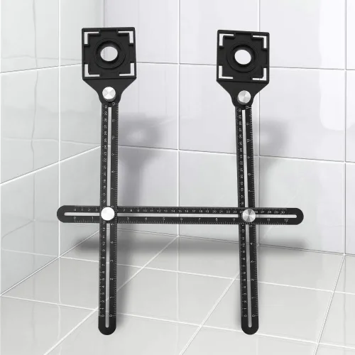 Vista 3 de Herramienta de plantilla de ángulo, Herramienta de plantilla de ángulo de aleación de aluminio, Localizador de agujeros de apertura de baldosas