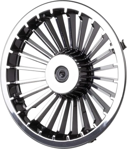 8 "Golf Cart Turbine Wheel Covers Hub Caps (juego De 4) - Negro/Plata