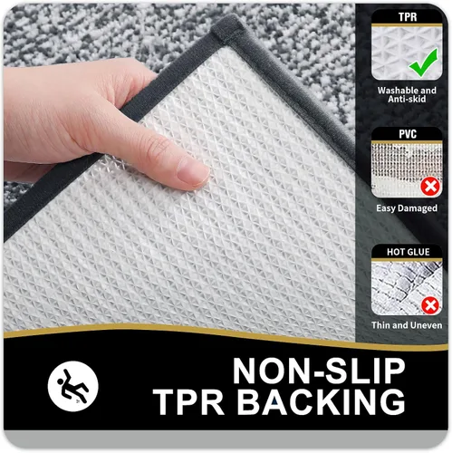 Vista 13 de OLANLY Alfombra de baño de microfibra extrasuave y absorbente, antideslizante, lavable a máquina, de secado rápido, adecuada para suelo de baño