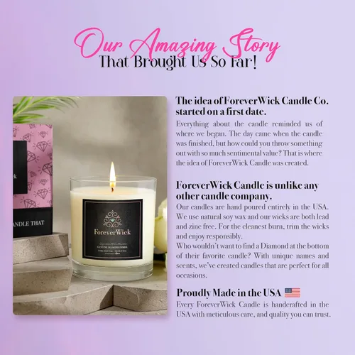 Vista 49 de Vela sorpresa de algodón de azúcar de unicornio + diamante en el interior, velas Foreverwick, velas perfumadas de soja, regalos para mujeres, vela