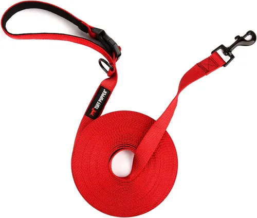 Vista 10 de Tuff Pupper Correa larga resistente para perros 20 pies Mango de hebilla Correa de entrenamiento para retiro de perros Correa de nailon