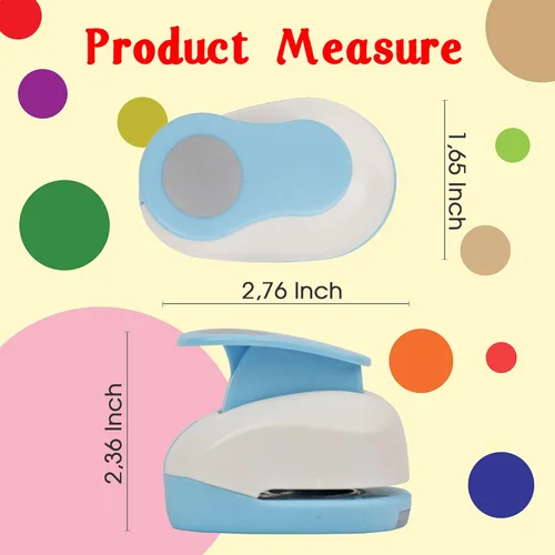 Vista 4 de Ecohu Perforadora Circular de 1 Pulgada para Manualidades, Perforadora de Papel en Forma de Círculo, Perforadora de Palanca para Manualidades