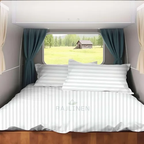 Vista 50 de Juego de sábanas para autocaravana tamaño individual (39 x 75) – 100% algodón egipcio, suave y refrescante, sábana bajera de 16 pulgadas