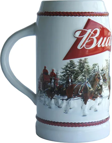 Vista 3 de Budweiser Humpen, jarra para cerveza Holiday Stein, 31oz, 2016
