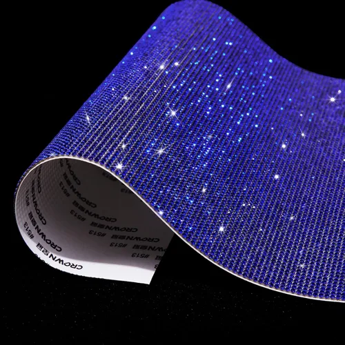 Vista 8 de Hojas de Rhinestone Brillante (Bling), Calcomanías de Rhinestone con Purpurina Autoadhesivas para Manualidades DIY, Hoja de Gemas para Decoración
