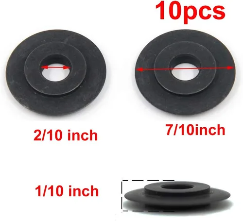 Vista 2 de Spare Wheel Blade, Replacement Wheel for Pipe Tube Cutter Copper Tubing Cutter, 10pcs