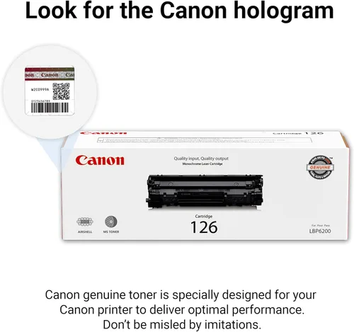 Vista 5 de Canon Cartucho de tóner negro 126 original compatible con LBP6200d, LBP6230dw