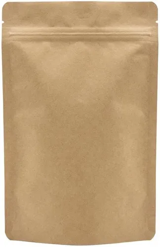 AwePackage - Bolsas de papel kraft resistentes con cierre resellable (1 onza - 16 onzas), cumple con la FDA y USDA (50, 5 libras)