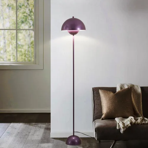 Vista 8 de SUNLLOK Lámpara de pie con maceta para sala de estar, pantalla de cúpula de metal con interruptor de pie, moderna lámpara de pie de lectura