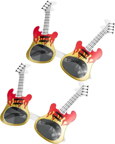 ARTIBETTER Gafas de sol de guitarra para fiesta, paquete de 2 unidades, para festivales de música, playa, con forma de guitarra, accesorios para