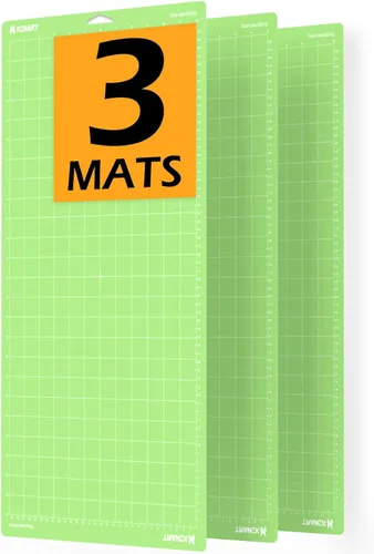 Vista 6 de Alfombrillas de corte para Cricut Maker 3, Explore 3, Maker, Air 2, 30,5 x 30,5 cm, 3 alfombrillas, adhesivo estándar de agarre pegajoso, 30,5 x