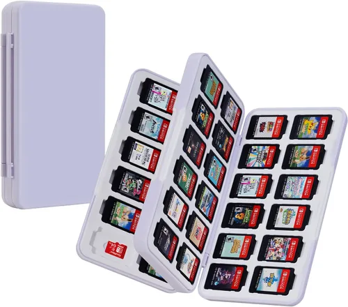 JINGDU 48-slot Game Card Case for Switch Game Fans the Game Cartridge Case Holder for SwitchNSOLEDLite Games Can Store 48 Game Cards and 24 micro SD