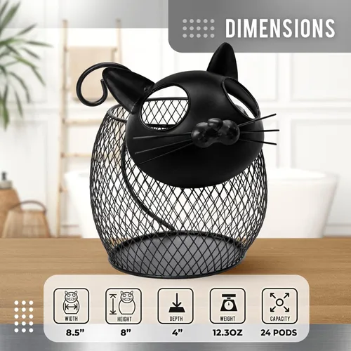 Vista 6 de Made Easy Kit Organizador de cestas de cápsulas de café, decoración útil, compatible con cápsulas Keurig K-Cup, decoración funcional de barra