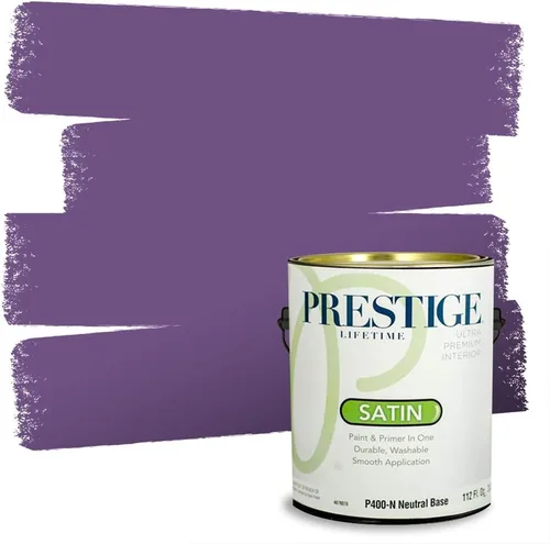 Vista 40 de PRESTIGE Pinturas de pintura interior e imprimación en uno, 1 galón, plano, combinación comparable de Sherwin Williams* Kimono Violet*