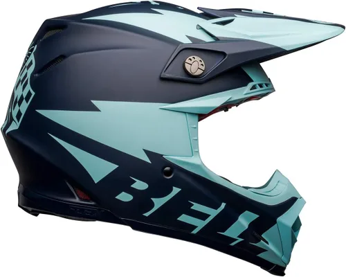 Vista 8 de Bell Moto-9 Flex Dirt - Casco de motocicleta de cara completa - Breakaway - Azul marino mate/azul claro, talla L