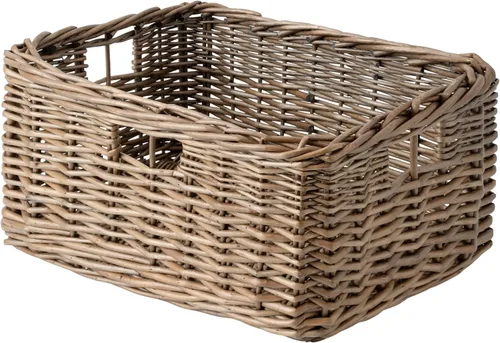 Vista 18 de Storageworks Cestas de almacenamiento para estantes, Cestas de estante de mimbre para organizar, Cesta grande con asas, Cesta de almacenamiento