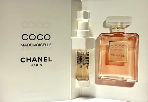 Vista 2 de Muestra de perfume Coco Mademoiselle Eau de Parfum vial de viaje 1.5 ml/0.05 oz por Fragancia de París