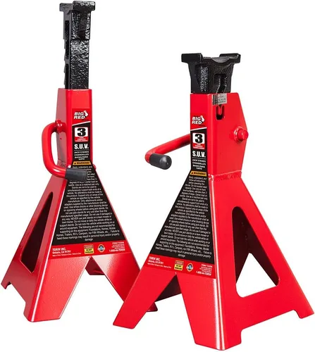 Vista 12 de BIG RED T42002A Torin Steel Jack Stands: doble bloqueo, capacidad de 2 toneladas (4,000 lb), rojo, 1 par