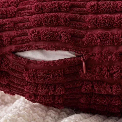 Vista 254 de MIULEE- Juego de 2 fundas de pana suave para cojín; diseño a rayas estilo bohemio, moderno, rural; decoración costera p/verano, hogar, sala de Azul