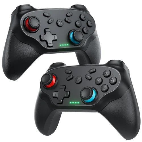 Nonbliep 2 Pack Wireless Controller for Nintendo Switch 2/1 Lite/OLED and PC, with Bluetooth, Turbo, Gyro Axis, Dual Vibration, and Screenshot,
