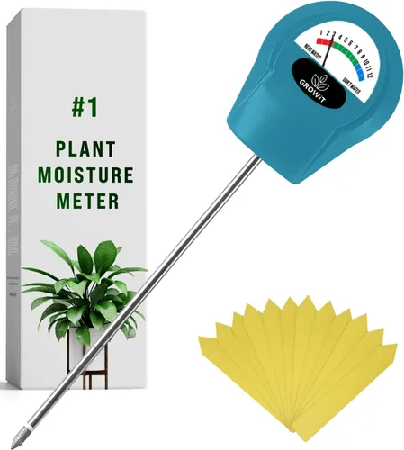 Vista 12 de GROWIT - Medidor de humedad para plantas, te indica con precisión cuándo regar tus plantas, 10.2 in, no necesita batería