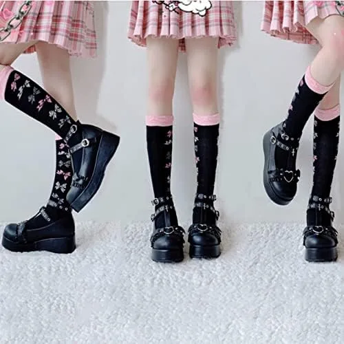 Vista 5 de Zapatos góticos de estilo Mary Jane con tacón grueso, plataforma y punta redonda, para mujer, estilo Oxford