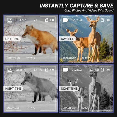 Vista 7 de Night Vision Binoculars, Night Vision Goggles Military Tactical, 4'' Large Screen Binoculars for Adults, Digital Infrared Night Vision HD 1080p from