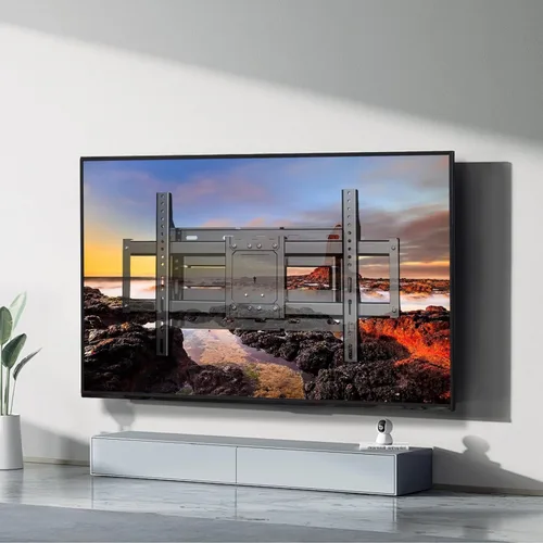 Vista 9 de Soporte de pared para TV de movimiento completo, televisores planos/curvos de 37 a 85 pulgadas, brazos articulados giratorios, VESA máximo de 23.16