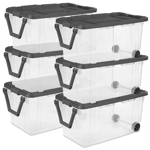 Vista 24 de Sterilite Caja Apilable Modular Transparente 16QT 14723V06