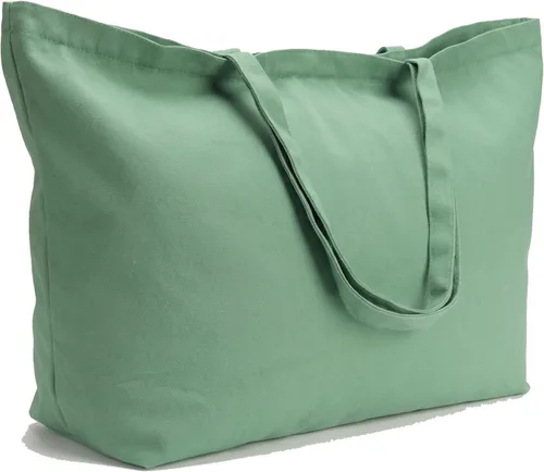 Vista 17 de Bolsa de lona grande, extra grande, para compras, playa, reutilizable, más grande, bolsa sólida lisa de 28 x 8 x 16 pulgadas