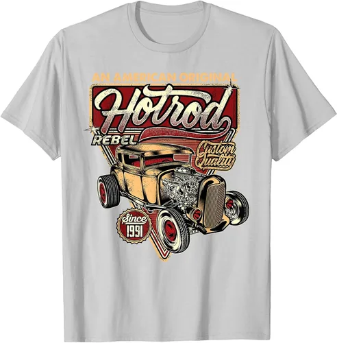 Vista 98 de Camiseta vintage Hot Rod Speed and Power para hombre Asphalt Grey
