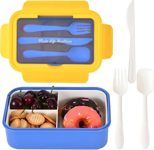 Vista 9 de UPTRUST Contenedor de almuerzo Bento para niños y adultos con 3 compartimentos. A prueba de fugas, apto para microondas y lavavajillas, saludable