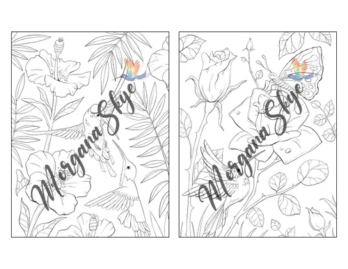Vista 33 de 100 Nature Scenes A Whimsical Coloring Book Featuring 100 Fun and Relaxing Nature Inspired Designs with Cute Animals, Beautiful Flowers, Lovely