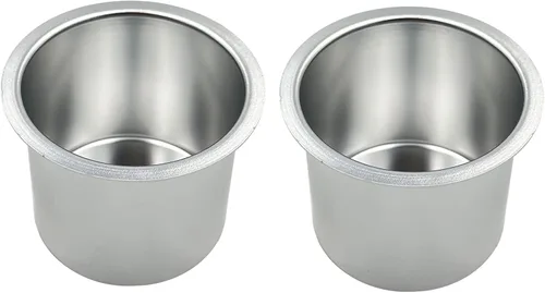 Vista 7 de SEETOOOGAMES Inserto de taza para mesa de póquer de aluminio jumbo con caída (paquete de 2) (negro)