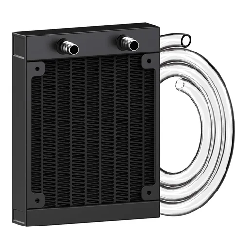 Clyxgs Radiador de refrigeración por agua, radiador intercambiador de calor de aluminio de 12 tubos con tubo para PC CPU, computadora, sistema de