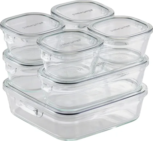Vista 18 de iwaki PS-PRN-4G1 Heat Resistant Glass Storage Containers, Green, Set of 4, Pack & Range