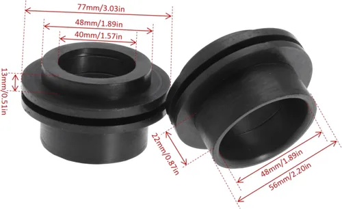 Vista 2 de Ojal de tanque de RV de 1-1/2 pulgadas para ventilación de inodoro de RV, tanque de agua gris y negro, 2 piezas
