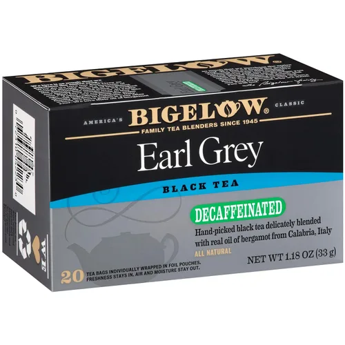 Vista 2 de Bigelow Tea Bolsas de té negro Earl Grey y descafeinado Earl Grey, 240 bolsas de té en total